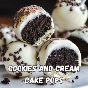 Cookies and Cream Cake Pops