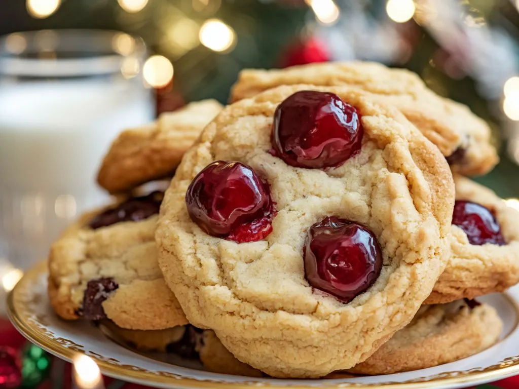 Cherry Red Dot Cookies Serving