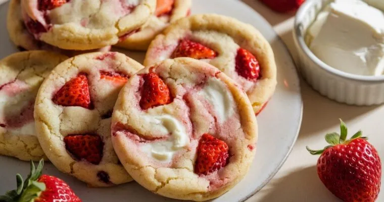 Strawberry Cheesecake Cookies