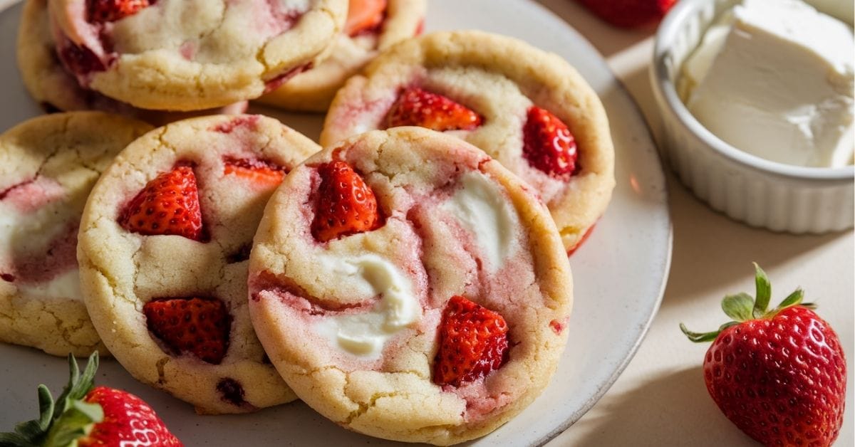 Strawberry Cheesecake Cookies