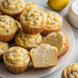 Lemon Poppy Seed Cottage Cheese Muffin