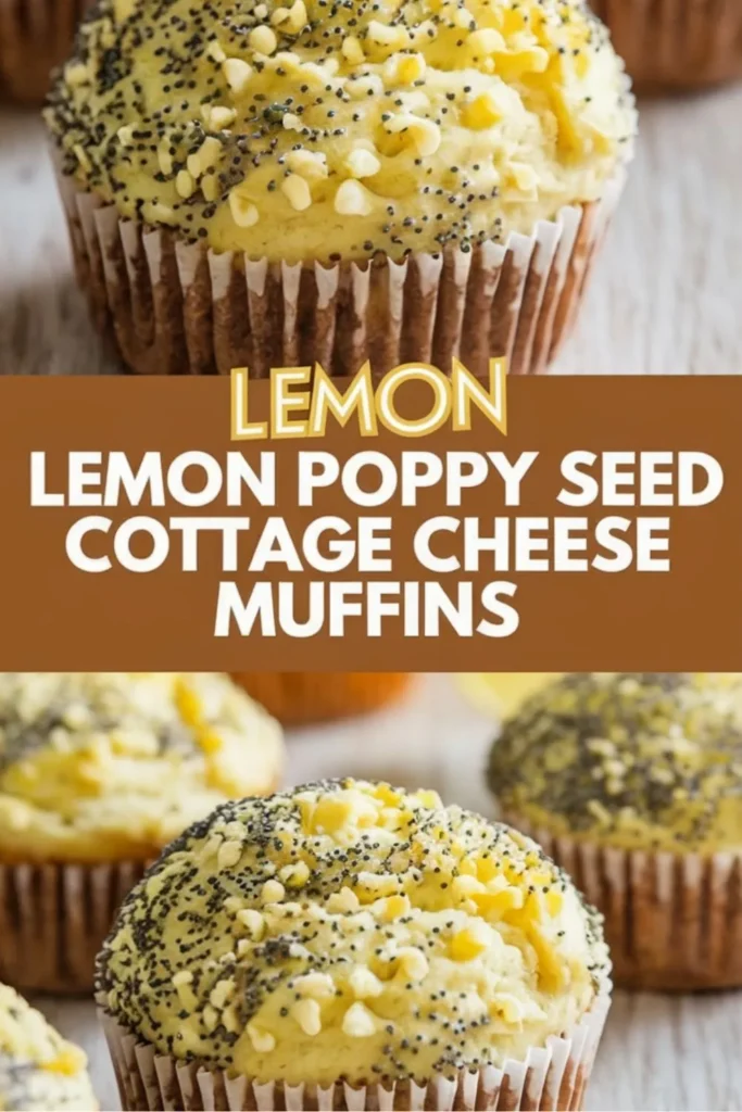 Lemon Poppy Seed Cottage Cheese Muffins p